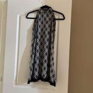 Mini Trapeze Dress with Open Back